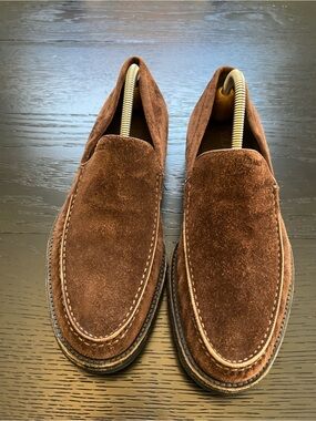 EUC Bally Switzerland Men’s Suede Loafers - Brown - Size 9